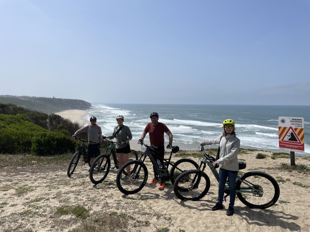 Wild Cliffs & Red Deer: Half-Day Nazaré North Coast E-Bike Tour.